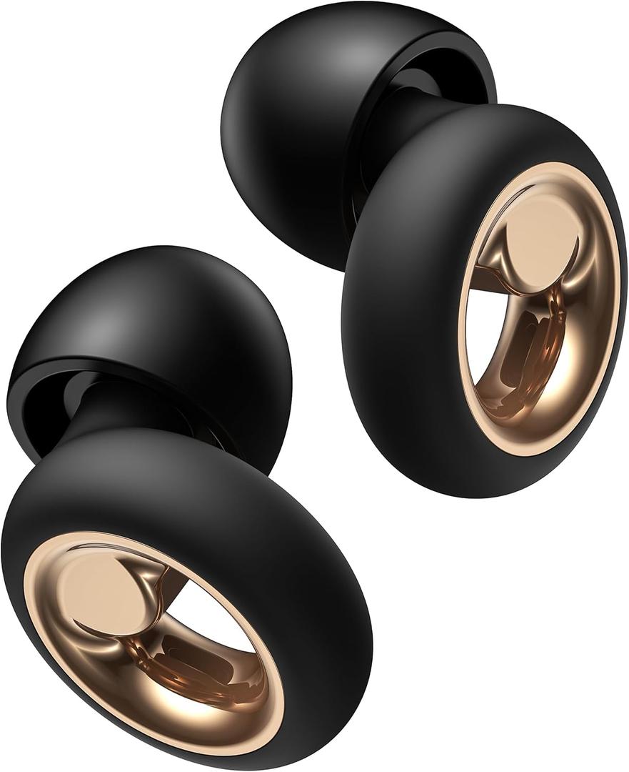 Ear Plugs for Sleeping, 45dB Silicone Ear Plugs for Noise Reduction, Reusable Sleeping Noise Cancelling Earplugs for Snoring, Concert & Shooting Ear Protection with 6 Eartips(Black)