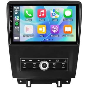 1+32G 10.1-inch Android 13 Car Stereo for Ford Mustang 2010 2011 2012 2013 2014 IPS Touchscreen Screen Car Radio with Carplay & Android Auto Support Backup Camera GPS FM Navi BT SWC