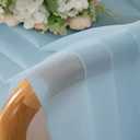 OWENIE Light Blue Sheer Curtains 84 inches Long for Bedroom Living Room 2 Panels Set, Privacy Rod Pocket Light Filtering Voile Sheer Curtains, Airy Farmhouse Curtains, 42Wx84L inch, Sky Blue