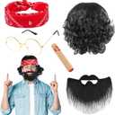 Halloween Comedian Costume Set Halloween Couple Character Costume Kit for Men Women Party Dress Up