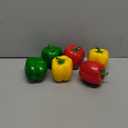 Lorigun Artificial Bell Peppers Fake Veggie Colorful Bell Peppers for Decoration, Decorative Vegetables, Red Green Yellow Bell Peppers 6Pcs (Each Color 2 Pcs) (6 Pcs Bell Peppers)