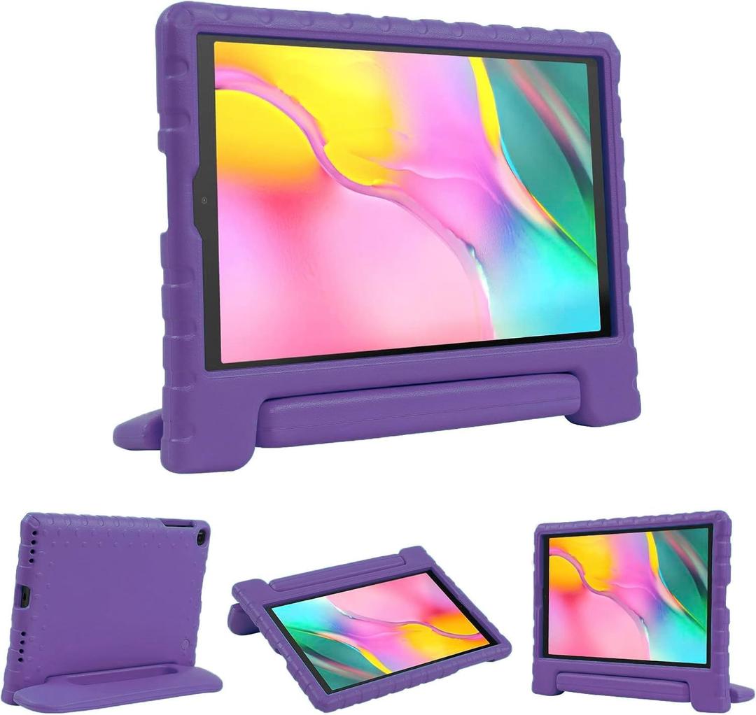 SIMPLEWAY Kids Case for Samsung Galaxy Tab A 10.1 Inch 2019 (SM-T510/T515),Shockproof Lightweight Handle Stand Holder Kids Tablet Case Cover for Samsung Galaxy Tab A 10.1 Inch 2019 (Purple)