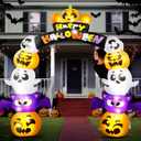 Joiedomi 8 FT Cute Halloween Inflatables Pumpkin Archway Outdoor Decoration, Archway Halloween Blow Up for Yard with Build-in LED Lights, Inflatable Arch Yard Outside Pumpkin Decor for Party, Garden