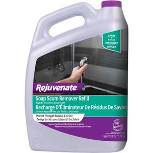 Rejuvenate Scrub Free Soap Scum Remover Cleaning Formula - Spray and Rinse for Streak Free Finish on Glass, Ceramic Tile, Chrome, Plastic and More (128 Fl Oz (Pack of 1))
