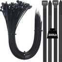 Large Zip Ties Heavy Duty 23 inch Cable Ties 100 Pack Black 200lbs UV Resistant Wire Tie for Indoor and Outdoor Use