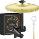 Mini Car Drum Cymbal For Car Air Vent (Gold)  Crash Cymbal Dashboard Ornament Accessory for Musicians, Drummers, Music Lovers  Funny Auto Interior Gift for Men Women Teens (1 Pack)