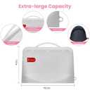 Silicone Microwave Steam Sterilizer Bags with Mini Oven Gloves, ZCBB Reusable Silicone Steaming Bags for Baby Bottles, Breast Pump, Accessories, Great for Home and On-The-Go, White (2PC)