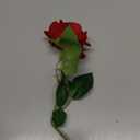 Velvet Artificial Flowers Rose, Single Rose Real Touch Fake Silk 3.15” Flower Head with Long Stem for Women Wedding Mother Valentine Gift Home Decor Anniversary(Red)