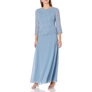 J Kara Womens J Kara Women's 3/4 Sleeve Beaded Dress (18)