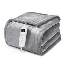Heated Blanket Electric Throw Gray - 50"x60"