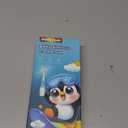 DADA-TECH Toddler Electric Toothbrush Kids Age 1-2-3 Years Old, Baby Electric Toothbrush with LED Light 2 Minutes Timer 4 Vibrating Heads for Infants (Blue Penguin‌‌)