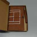InnoBeta Tennis Gifts for Tennis Lovers, Journal Notebook with Pen, Refillable Sketchbook, Travel Diary, Lined Planner, 7x5 Inches - Clay Court (Brown)