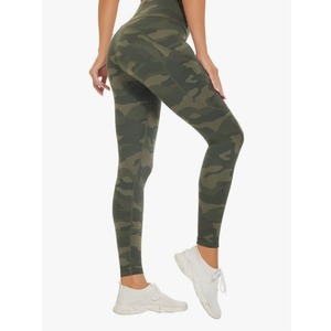 7/8 Seamless Athletic Running Workout Leggings for Women with 3 Pockets High Waisted Yoga Pants Gym Sports, Small