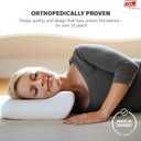 SISSEL Classic Neck Pillow Size M | Unique Incline for Disc & Vertebrae Relief | Includes Washable Velour Cover | Dimensions: Approx. 47 x 33 x 11 cm, Medium