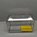 NCYP Glass Cards Box with Slot & Lock for Wedding - 12.6" x 5.9" x 9" Vintage Geometric Terrarium, Wishwell, Party, Home Reception, Tabletop Decor, Silver (Glass Box Only)