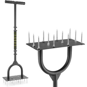 Aerator Lawn Tool for Gardening,42.5 in Manual Lawn Aerators-Easily Assemble Soil Aerator with Longer Spikes & Wider Foot Plate,Yard Aerator for Lawn to Revives Lawn Health