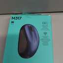 Logitech M317 Wireless Mouse, 2.4 GHz with USB Receiver, 1000 DPI Optical Tracking, 12 Month Battery, Compatible with PC, Mac, Laptop, Chromebook - Blue