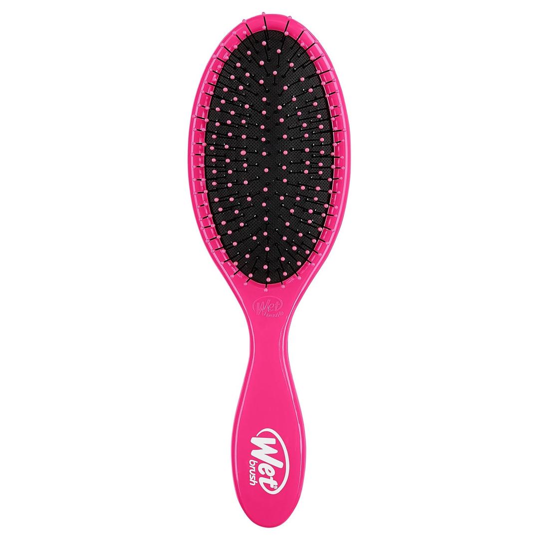 Wet Brush Detangling Brush, Original Detangler Brush (Pink) - Wet & Dry Tangle-Free Hair Brush for Women & Men - No Tangle Soft & Flexible Bristles for Straight, Curly, & Thick Hair (1 Count (Pack of 1))