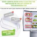 AMI PARTS DA97-12657A (not DA97-12650A) Refrigerator Door Shelf (LEFT) fit for Samsung Refrigerator Parts RF260BEAESR RF261BEAESR RF261BEAESP Replaces AP5621270 DA63-06867 With Cleaning Cloth