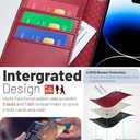 OCASE Compatible with iPhone 15 Wallet Case, PU Leather Flip Folio Case with Card Holders RFID Blocking Kickstand [Shockproof TPU Inner Shell] Phone Cover 6.1 Inch 2023, Red