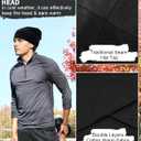 JHYWELL Cotton Beanie Hat Jersey Soft Skull Caps Lightweight Sleep Cap Running Beanies Light Weight Chemo Hat for Men & Women (Black 2 Pack)