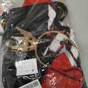 Mprocen 4PCS Red Queen Cape for Women Queen Robe Custome Kit Earringss Sock Crown for Halloween Party Cosplay Dress Up