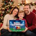 Football Advent Calendar 2025-24 Days Sports Countdown Calendar for Teens Boys Girls Rugby Sports Party Favors Gifts for Football Pans (Red Green Football)