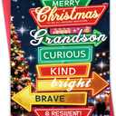3 x Hongshan Christmas Card for Grandson,Christmas Holiday Card,Great Xmas Gifts Idea from Grandma Grandpa