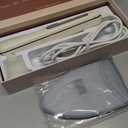 Travel Steamer Iron Portable, Rylena 180 Rotatable Handheld Press Iron for Clothes, No Ironing Board Needed, 2X Larger Leak-Proof Tank, Gentle&Quick De-Wrinkle, Crisp Crease, 3 Temp, Optional Steam (Off-white and Champagne)