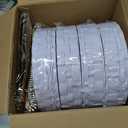 LIYH 200 Pcs Gold Dessert Plates,100 Pcs Appetizer Plates 7.5" and 100 Pcs Gold Plastic Forks 5", Cake Plates, Disposable Salad Plate Wedding Cake Plate Forks for Parties, Birthdays, Wedding