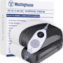 Westinghouse Heated Throw Blanket, Electric Blanket Throw with 6 Heating Levels and 2-10 Hours Time Settings, Flannel to Sherpa Super Cozy Heated Blanket Machine Washable, 50x60 inch, Charcoal