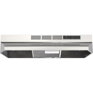 Range Hood 30inch Under Cabinet - Ducted/Ductless Convertible Durable Stainless Steel, 300CFM & 45dB Quiet oven/stove vent hood for kitchen & Apartments with 2-Speed Exhaust Fan & Reusable Filter