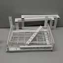 Under Sink Organizer Upgrade To Professional Rails,2-Tier Dual Pull Out Cabinet Storage,Height Adjustable Slide Out Drawers For Bathroom Kitchen,2 Pack-14.5"Dx12.8"-16.9"H,White