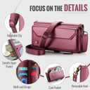 for Samsung Galaxy S25/S24 Case, Women Men Multi-Function Wallet Case with Stand RFID Blocking Featuring Magnetic Closure Zipper Includes Shoulder Strap Wrist Strap (Red)