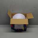 bUCLA 100Pieces Gold Plastic Dinner Plates - 10.25inch White and Gold Plates Disposable for Party - Ideal for Wedding, Party & Daily Use