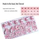 Press On Toenails French Tip 240Pcs Sharp Square Soft Gel Toe Nail Press Ons, Matte Berry Pink Fake Toenails, 15 Sizes Toe Nail Tips for DIY Pedicure
