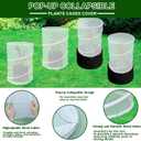 4 Pack Pop up Plant Covers Tent from Animals, 20"H X 13"D Insect Barrier Mesh Plant Guard Cover Net White Garden Plant Protectors Mini Greenhouse Plant Protection Cage with Stakes for Outdoor Plants