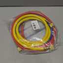 3 Pieces AC Manifold Gauge Hose Kit for R410a R22 R134a R404a, 1/4" Thread Automotive Air Condition Refrigerant R410a A/C Charging Hose with 5ft Hoses
