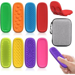 Sensory Fidget Strips & Worry Stones for Kids Adults, 6PCS Sensory Fidget Toys for Stress Anxiety Autistic ADHD,Calm Down Travel Airplane Essentials Toys, Quiet Fidgets for Classroom