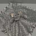 Pro Goleem Elephant Security Blanket, Soft Lovey Unisex Lovie Baby Gifts for Newborn Boys and Girls Snuggle Toy Stuffed Animal Grey 16 Inch