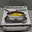 Elite Gourmet ESB301C Countertop Single Coiled Burner, 1100 Watts Electric Hot Plate, Temperature Controls, Power Indicator Lights, Easy to Clean, Black