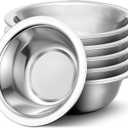 304(18/8) Stainless Steel Mixing Bowls for Kitchen, 6 Pack 5.5" Small Metal Mixing Cooking Bowls Set Stackable for Baking Serving Cooking Food Prep Storage Dishwasher Safe Lightweight