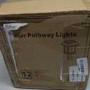 Greluna Solar Lights Outdoor,12 Pack 3000K Waterproof Auto On/Off Solar Pathway Lights for Your Garden, Landscape, Path, Yard, Patio, Driveway,Walkway Decor, 12, Warm White