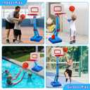 Toddler Basketball Hoop Indoor Outdoor - Height Adjustable 27.6-54 Inches (5 Slots), Kids Basketball Hoop with 4 Inflatable Balls & Pump, Safe Toddler Toys for 1-6 Year Old Boys Girls