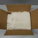 SUBRTEX Waffle Braided Bath Mat, 16" x 24" Soft Waffle Bath Rugs, Absorbent Non Slip Bathrooom Mats, Machine Washable Area Rug for Bathroom, Quick Dry, Off White