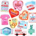Fancy Land 12Pcs Nurse Magnets for Refrigerator Funny Nursing Magnet Stickers for Locker Nurse Week Gifts for Medical Students Assistants Appreciation Supplies Exchange Gag Favors