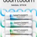 BoomBoom Nasal Stick | Vapor Flow Technology | Cool Refreshing Sensation | Natural Mood Boost | Simple Ingredients | Essential Oils + Menthol Inhaler (Mint, Wintermint, Tropical, Spearmint)