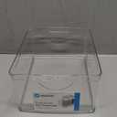 iDesign Pantry Storage Bins with Handles - Organizer Bins for Cabinets or Fridge - 1 PCS - Clear