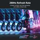 Z-Edge 27 inch Curved Gaming Monitor, FHD 1080P 240Hz 280Hz Curved 1500R Computer Monitor, Fast MPRT 1ms, FreeSync, Low Blue Light, 350nits, 16.7M Colors, 4000:1 Contrast, UG27P 2X DP and 2X HDMI