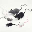 Fake Rat Prank Stuff - Plastic Mouse Halloween Decorations 6 PCS Realistic Rubber Mice for April Fools Tricks